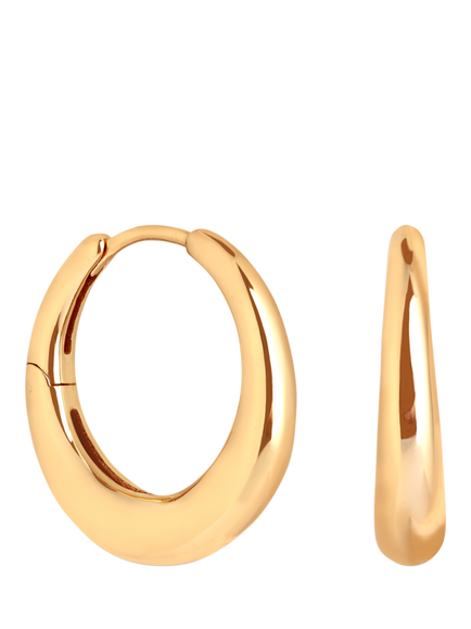 Astrid & Miyu Dome Medium Hoop Earrings, Gold, Gold
