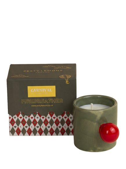 Zesty Lemons Carousel Cup Votive Candle, 80g, Olive, Olive