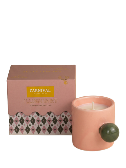 Zesty Lemons Carousel Cup Votive Candle, 80g, Pink, Pink