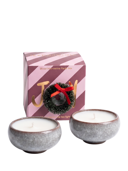Zesty Lemons Joy Scented Tealights, Set of 2, Pink