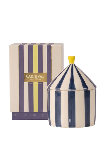 Zesty Lemons Magician Oud & Leather Scented Candle, Navy, 180g, Navy