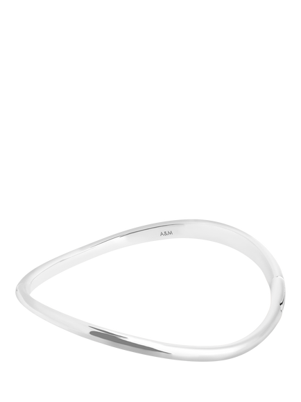 Astrid & Miyu Wave Bangle, Silver, Silver