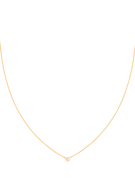 Astrid & Miyu Essential Crystal Pendant Necklace, Gold, Gold