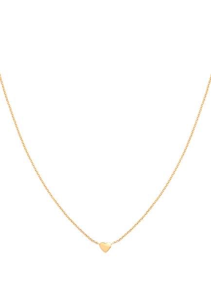 Astrid & Miyu Love Heart Charm Necklace, Gold, Gold