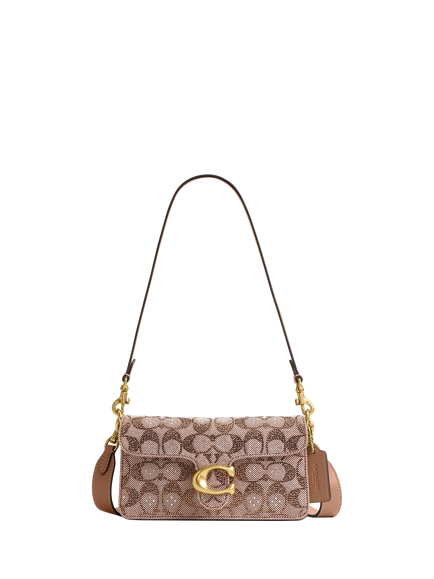 Coach Crystal Signature Tabby 20 Shoulder Bag, Mushroom, Mushroom