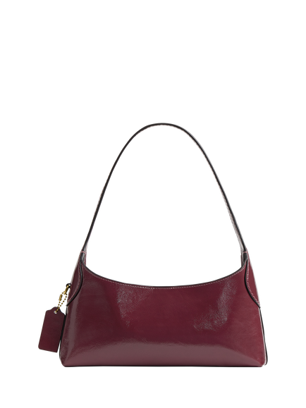 Coach Glazed Brooklyn 26 Hobo Bag, Dark Cherry - view 2, Dark Cherry