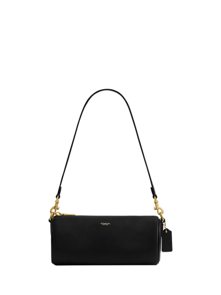 Coach Leather Barrell Bag, Black, Black
