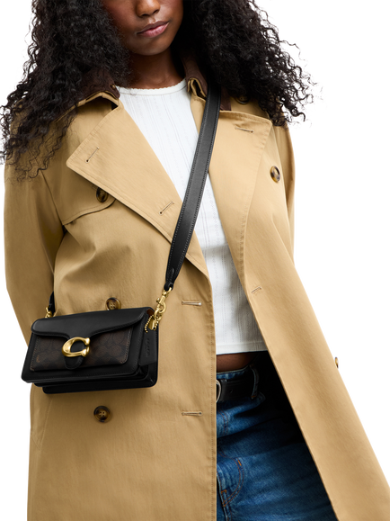 Coach Signature Tabby 20 Shouder Bag, Walnut - view 2, Walnut Black