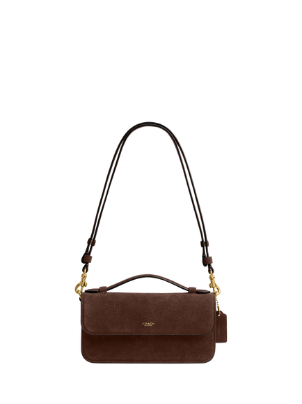 Coach Elora Suede Shoulder Bag, Dark Chocolate, Dark Chocolate