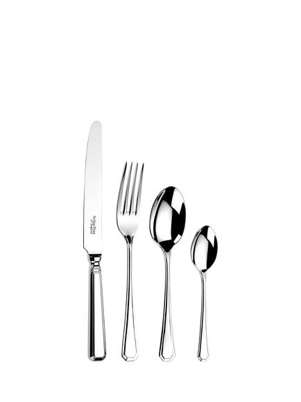 Arthur Price Grecian Stainless Steel Cutlery Set, 16 Piece/4 Place Settings, Silver