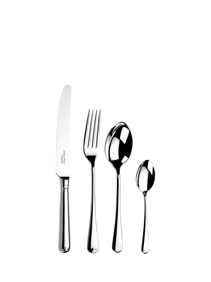 Arthur Price Old English Stainless Steel Cutlery Set, 16 Piece/4 Place Settings, Silver