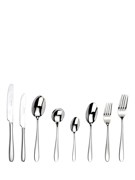 Arthur Price Willow Stainless Steel Cutlery Set, 58 Piece/8 Place Settings, Silver