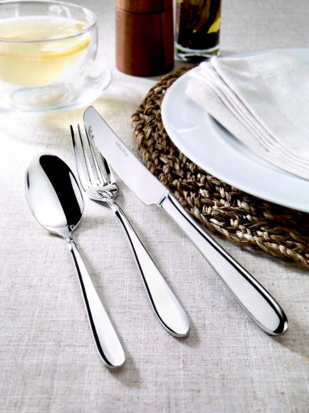 Arthur Price Willow Stainless Steel Cutlery Set, 58 Piece/8 Place Settings - view 2, Silver