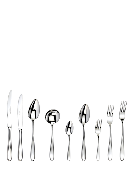 Arthur Price Sophie Conran for Arthur Price Rivelin Stainless Steel Cutlery Set, 76 Piece/8 Place Settings, Silver