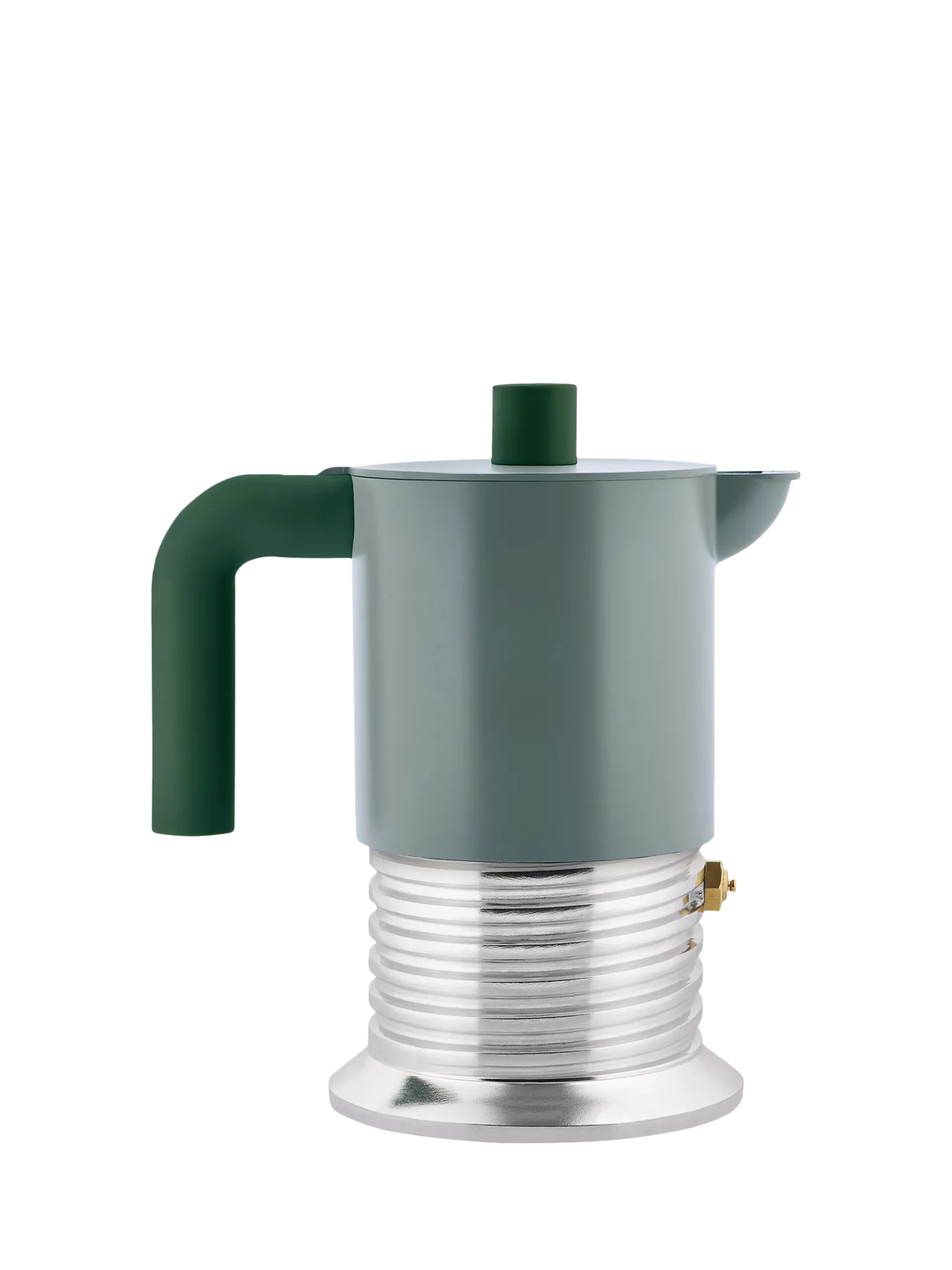 Alessi Vite Induction Stovetop Espresso Coffee Maker, 150ml, 3 Cup, Green
