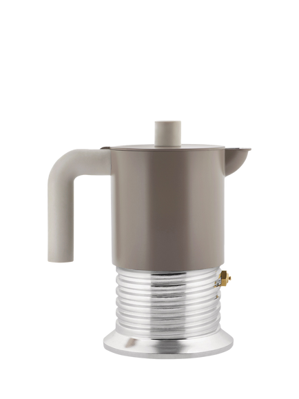 Alessi Vite Induction Stovetop Espresso Coffee Maker, 150ml, 3 Cup, Grey, Grey