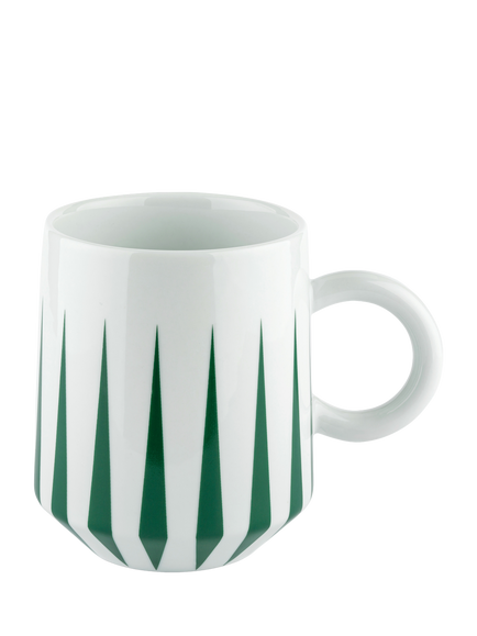 Alessi Delight Christmas Mug, Green, 37cl, Green / White