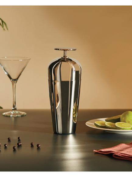 Alessi Tending Box Parisienne Stainless Steel Cocktail Shaker, 500ml - view 2, Silver