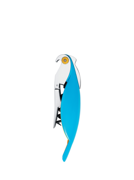 Alessi Parrot Sommelier Corkscrew, Blue, Blue