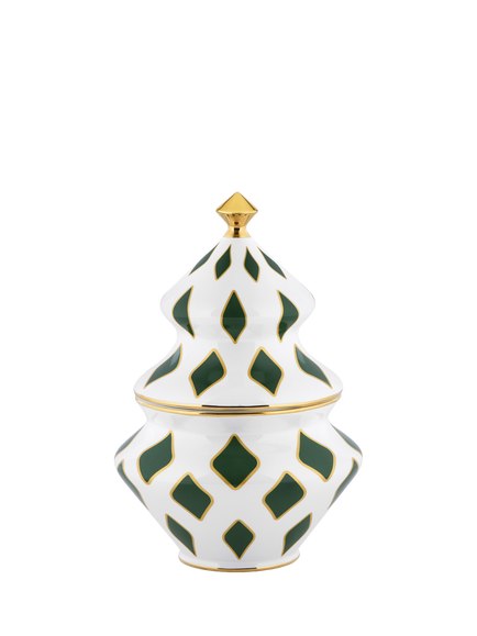 Alessi Delight Christmas Tree Candy Jar, Green, Green / White