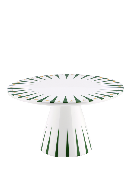 Alessi Delight Christmas Cake Stand, Green, Green / White