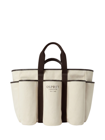 OSPREY LONDON Great Gaddesden Picnic Bag, Ivory/Chocolate