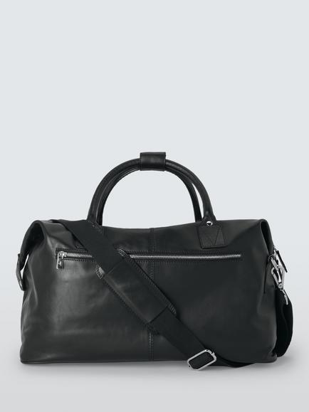 John Lewis Twin Handle Holdall Bag, Black, Black