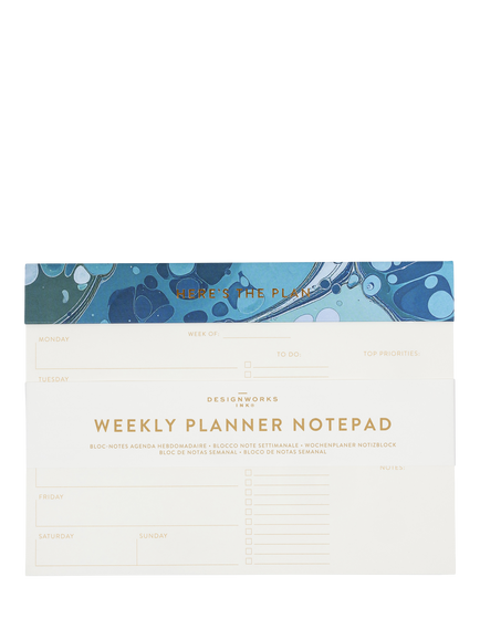 DesignWorks Ink Weekly Planner Notepad, Multi, Multi Multi