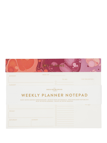 DesignWorks Ink Weekly Planner Notepad, Multi, Multi Multi