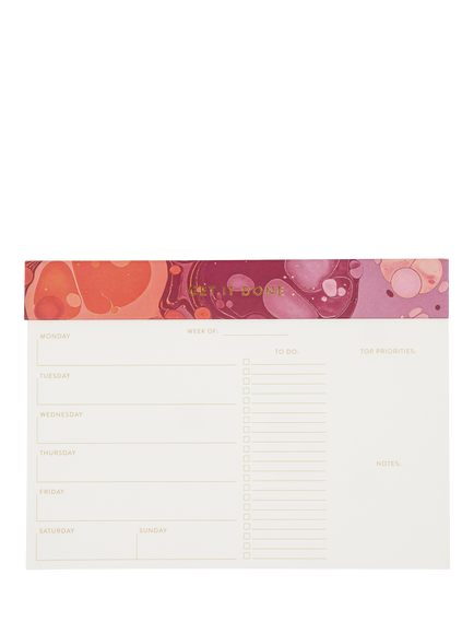 DesignWorks Ink Weekly Planner Notepad, Multi - view 2, Multi Multi