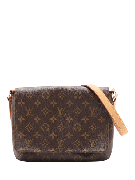 Pre-loved Louis Vuitton Vintage 2002 Monogram Musette Tango Shoulder Bag, Brown, Brown