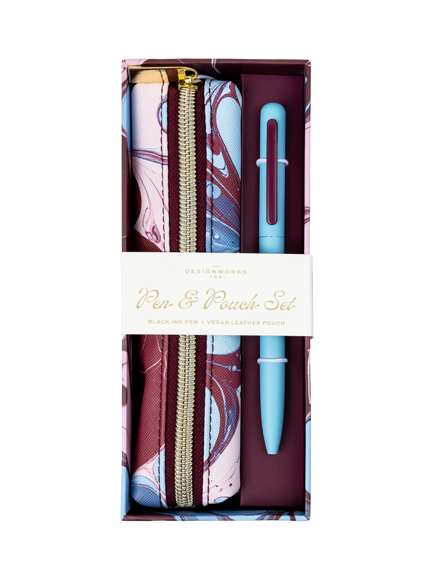 DesignWorks Ink Floral Pen and Pouch Set, Multi, Multi Multi