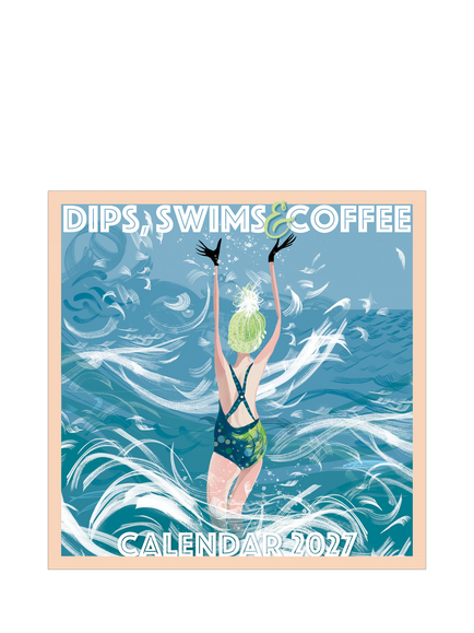 Wild Swimming Dips, Swims & Coffee Wall Calendar 2027, Multi