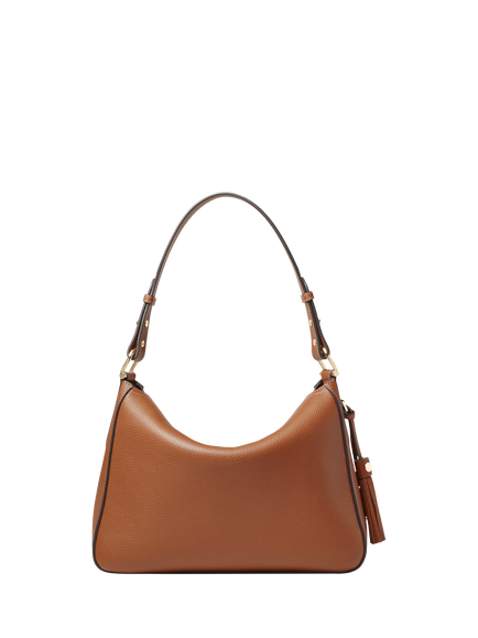 Aspinal of London Bella Leather Hobo Bag, Tan - view 2, Tan