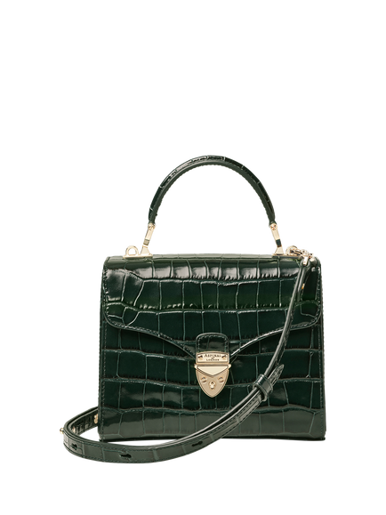 Aspinal of London Mayfair Leather Cross Body Bag, Evergreen, Evergreen