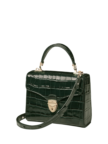 Aspinal of London Mayfair Leather Cross Body Bag, Evergreen - view 2, Evergreen