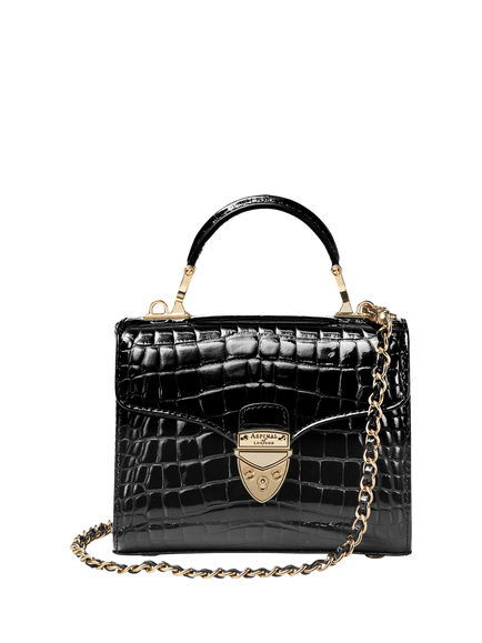 Aspinal of London Mini Mayfair Crossbody Bag, Black, Black