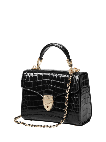 Aspinal of London Mini Mayfair Crossbody Bag, Black - view 2, Black