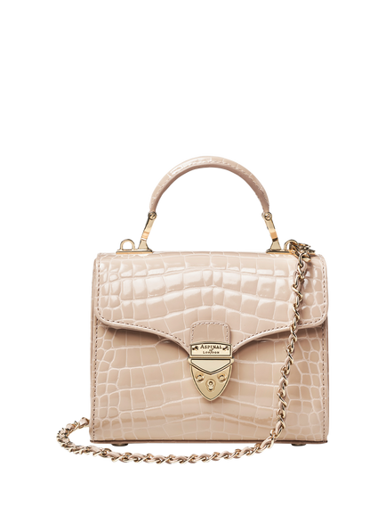 Aspinal of London Mini Mayfair Crossbody Bag, Taupe, Taupe