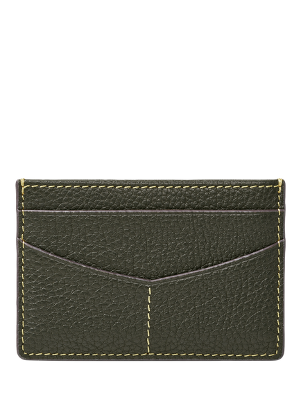 Aspinal of London Hudson Slim Leather Card Holder, Forestgreen, Forestgreen
