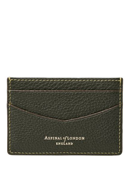 Aspinal of London Hudson Slim Leather Card Holder, Forestgreen - view 2, Forestgreen
