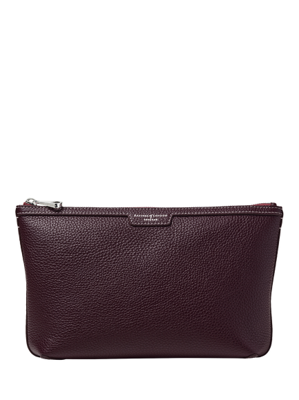 Aspinal of London Leather Cosmetic Bag, Wine, Wine