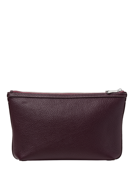 Aspinal of London Leather Cosmetic Bag, Wine - view 2, Wine