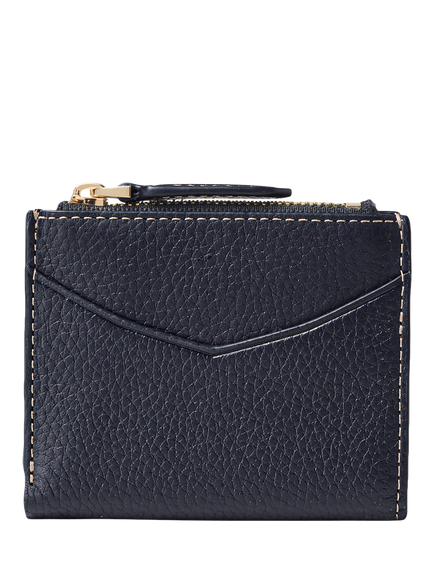 Aspinal of London Hudson Leather Coin & Card Holder, Navy - view 2, Navy
