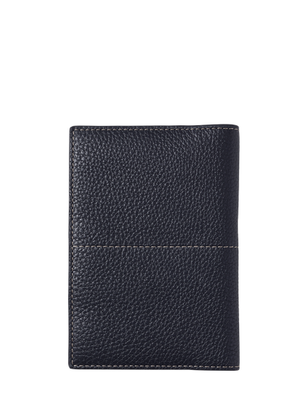 Aspinal of London Leather Passport Cover, Navy - view 2, Navy