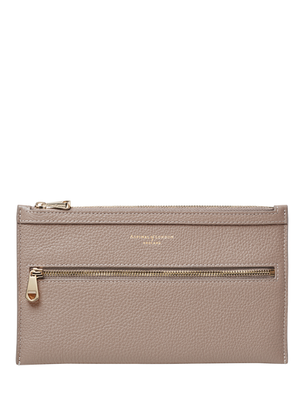 Aspinal of London Leather Travel Wallet, Moleskin, Moleskin