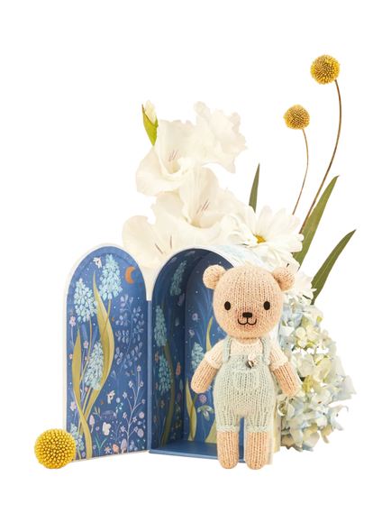 cuddle+kind Tiny Collection Charlie Bear Hand Knitted Boxed Soft Toy, H15cm - view 2, Multi