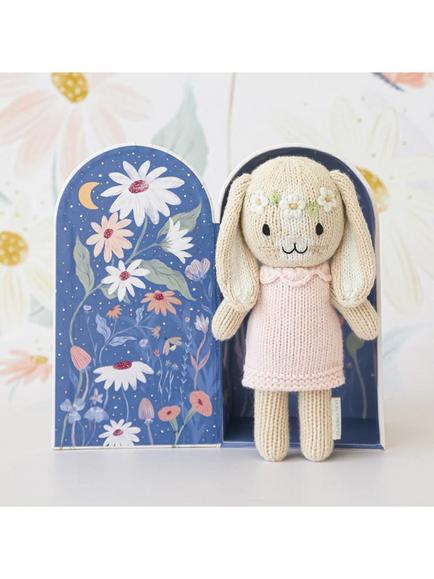 cuddle+kind Tiny Collection Hannah Bunny Hand Knitted Soft Toy, H15cm - view 2, Multi