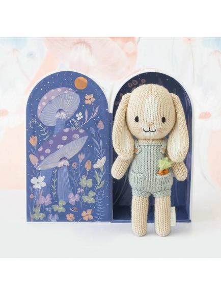 cuddle+kind Tiny Collection Henry Bunny Hand Knitted Boxed Soft Toy, H15cm - view 2, Multi