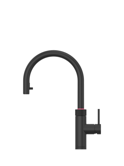 Quooker Flex Round Instant Boiling Hot Water Kitchen Tap, Black